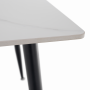 Jedálenský stôl, biely mramor/čierna, 160x80 cm, FLORENC TYP 2