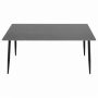 Jedálenský stôl, sivý mramor/čierna, 160x80 cm, FLORENC TYP 2