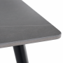 Jedálenský stôl, sivý mramor/čierna, 160x80 cm, FLORENC TYP 2
