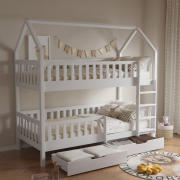 Montessori poschodová posteľ, biela, VENITA TYP 2