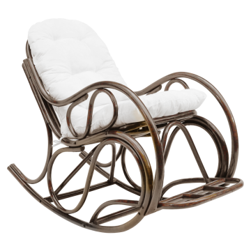 Hojdacie kreslo, tmavohnedá/béžová, AGATON