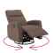 Relaxačné otočné kreslo, sivohnedá Taupe, MEKENZI