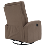 Relaxačné otočné kreslo, sivohnedá Taupe, MEKENZI