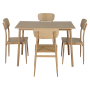 Jedálenský set 1+4, dub prírodný, LAMIR