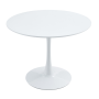 Jedálenský stôl, okrúhly, biela matná, priemer 110 cm, REVENTON NEW