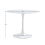 Jedálenský stôl, okrúhly, biela matná, priemer 110 cm, REVENTON NEW