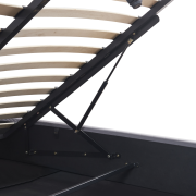 Posteľ s úložným priestorom, 180x200, sivá, MINDY