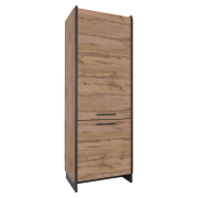 Regál, dub wotan/čierna, AMONI 2D