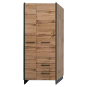 Skriňa, dub wotan/čierna, AMONI 2D2S/45