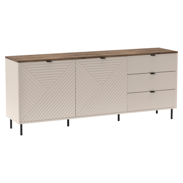 Komoda, kašmír/dub castello, EYCO 2D3S