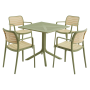 Záhradný stôl, zelená, DENTON NEW