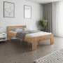 Posteľ, 140x200, dub artisan, BASIS