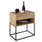 Nočný/príručný stolík, dub artisan/čierna, ARTI TYP 2