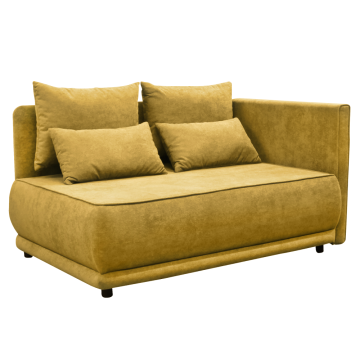 Rozkladacia pohovka, horčicová, pravá, LIAMI