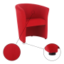Klubové kreslo, červená, CUBA