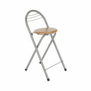 Barová stolička, buk/alumínium, BOXER