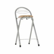 Barová stolička, buk/alumínium, BOXER