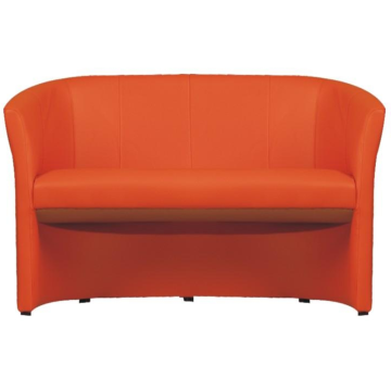 Klubové dvojkreslo, ekokoža oranžová, CUBA