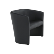 Klubové dvojkreslo, ekokoža čierna, CUBA