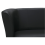 Klubové dvojkreslo, ekokoža čierna, CUBA