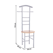 Vešiak-nemý sluha, buk/strieborná, FRANK
