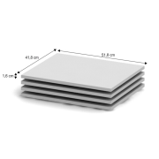 Police 4 ks, biela, 41,8x51,8, BETTY 2 BE02-013-00