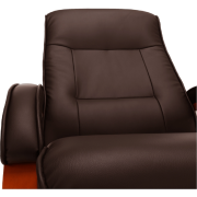 Relaxačné polohovacie kreslo, tmavohnedá, RYAN