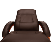 Relaxačné polohovacie kreslo, tmavohnedá, RYAN