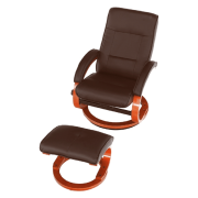 Relaxačné polohovacie kreslo, tmavohnedá, RYAN