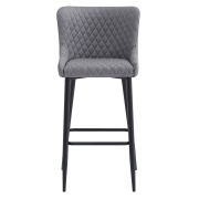 Barová stolička, sivá/čierna, CEZARIA