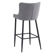 Barová stolička, sivá/čierna, CEZARIA
