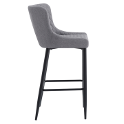 Barová stolička, sivá/čierna, CEZARIA