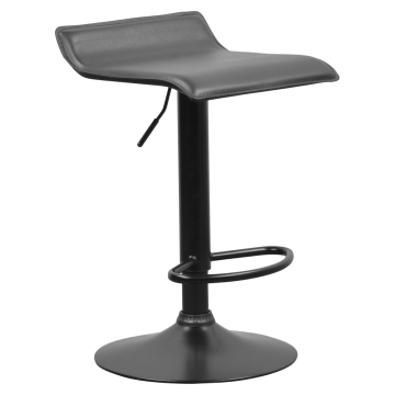 Barová stolička, čierna ekokoža, BAILI