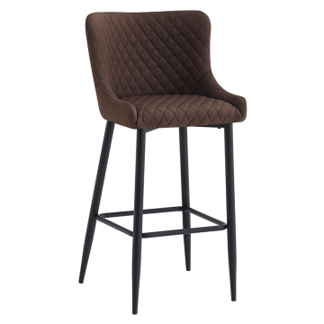 Barová stolička, hnedá/čierna, CEZARIA
