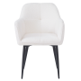 Jedálenské kreslo, biela/čierna, SENER