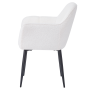 Jedálenské kreslo, biela/čierna, SENER
