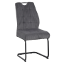 Jedálenská stolička, sivá/čierna, KELMA