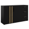 Komoda, 2D3S, čierna/dub artisan, TOLIS TYP 3