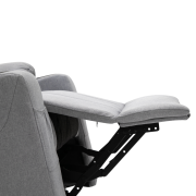 Masážne polohovacie kreslo, svetlosivá, HUDSON