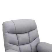 Masážne polohovacie kreslo, svetlosivá, HUDSON