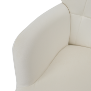 Kreslo s podnožou, biela Velvet látka/čierna, HABEN