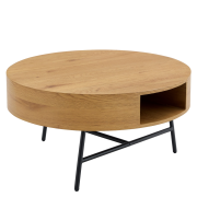 Konferenčný stolík, dub/čierna, TARMON