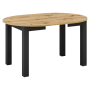 Jedálenský rozkladací stôl, dub artisan/čierna, 103-142x76 cm, HARRY