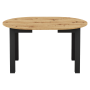 Jedálenský rozkladací stôl, dub artisan/čierna, 103-142x76 cm, HARRY