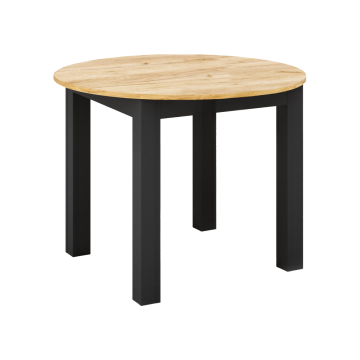 Jedálenský rozkladací stôl, dub craft zlatý/čierna, 103-142x76 cm, HARRY