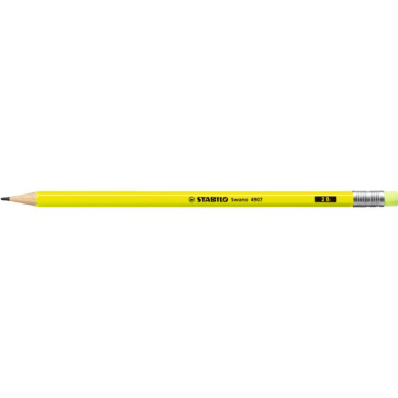 Ceruzka STABILO Swan Fluo s gumou žltá 12ks