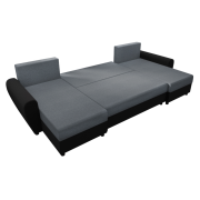 Univerzálna sedacia súprava, sivá/čierna, DAKAR NEW U