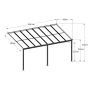hliníková pergola LANITPLAST WALL 53 biela + číry PC LG2132