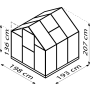 skleník VITAVIA TRITON 3800 PC 6 mm strieborný LG3660