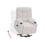 Masážne polohovacie kreslo, biela, HUDSON